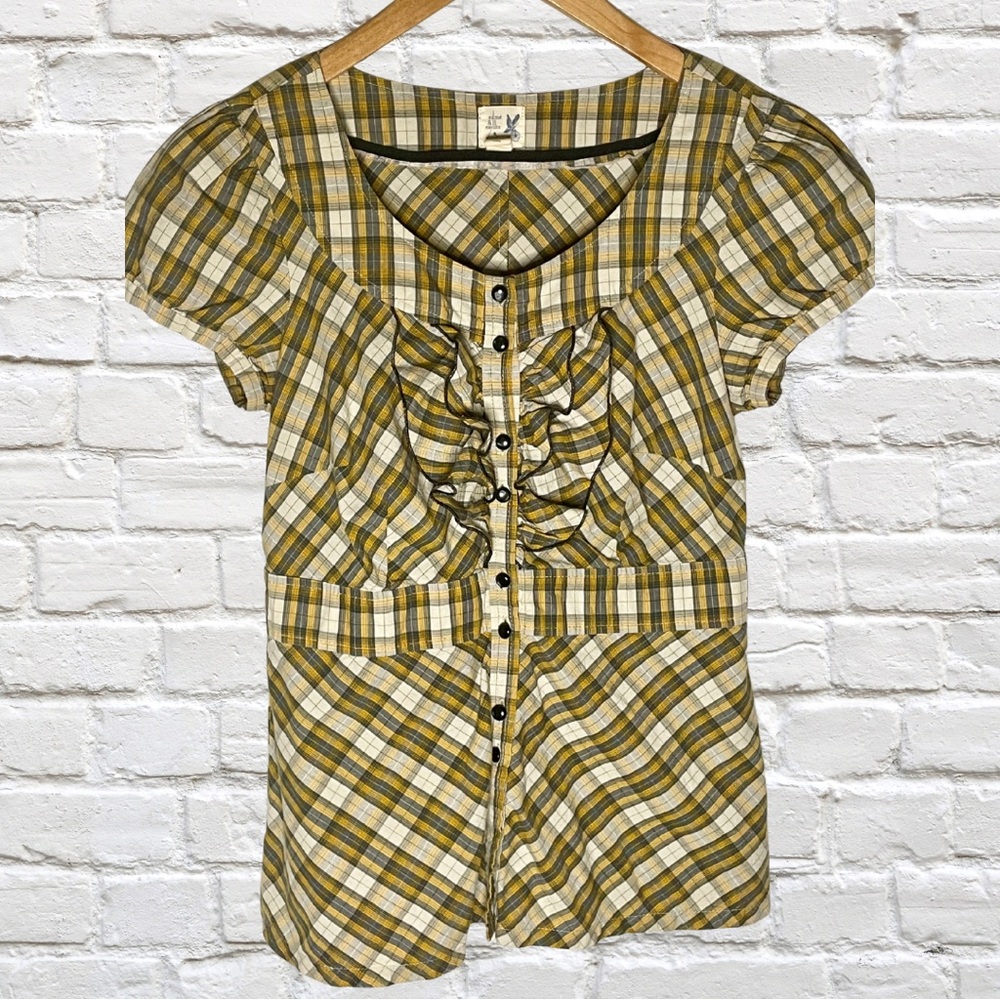Edme & Esyllte Plaid Button-Up Women's Top NWOT